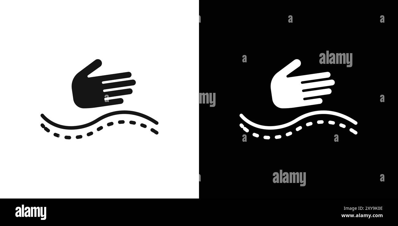 physiotherapy icon logo sign vector outline in black and white color ...