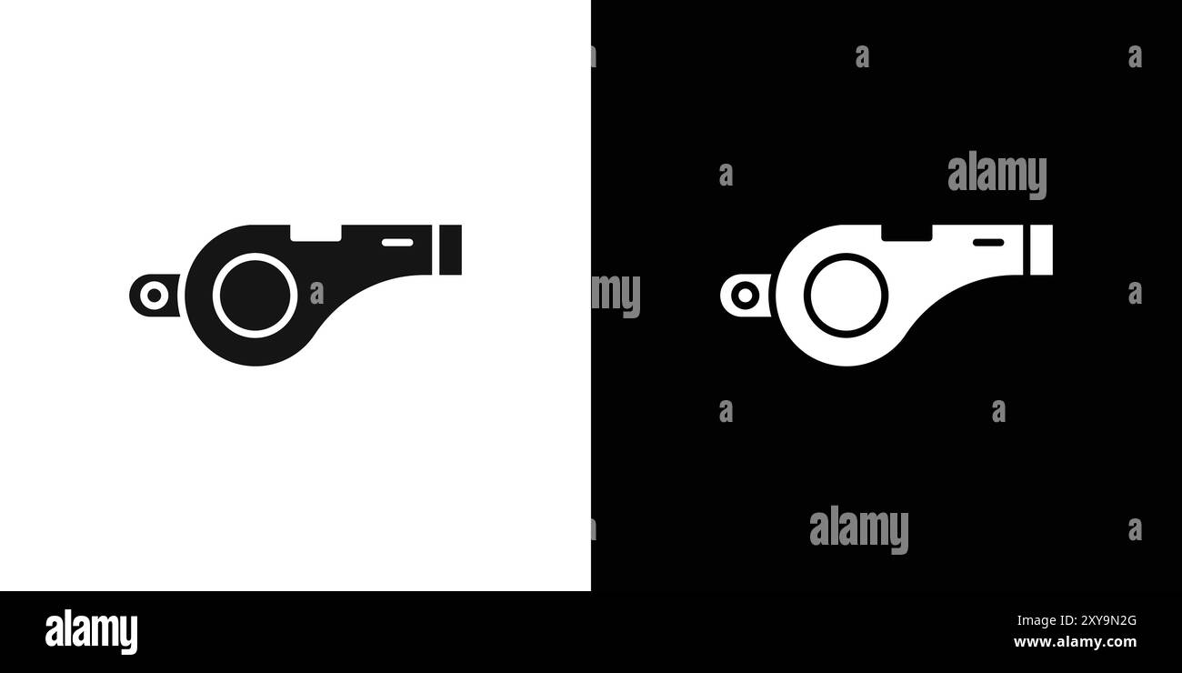 whistle icon logo sign vector outline in black and white color Stock ...