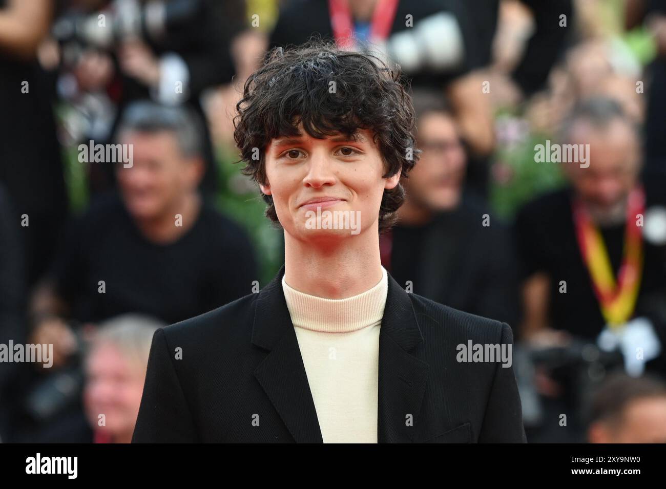 28 August 2024, Italy, Venedig: Arthur Conti, member of the cast of the