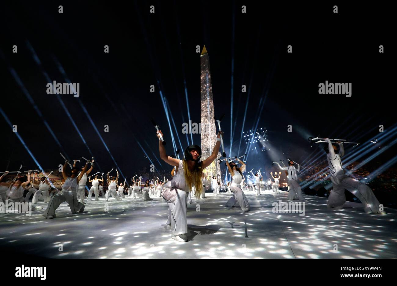 Performers on stage during the Paris 2024 Paralympic Opening Ceremony