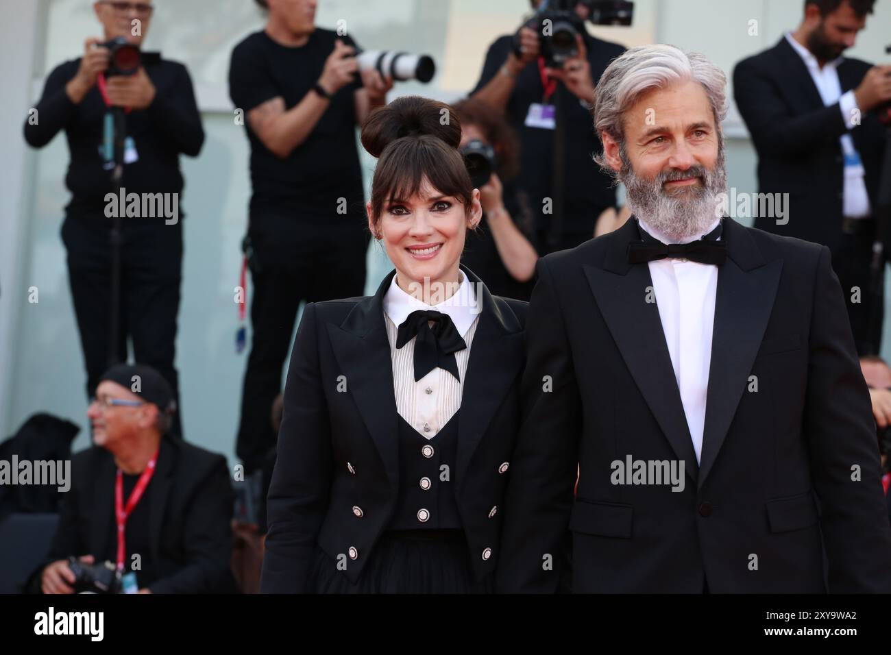 Venice, Italy, 28th August, 2024. Winona Ryder and and Scott Mackinlay