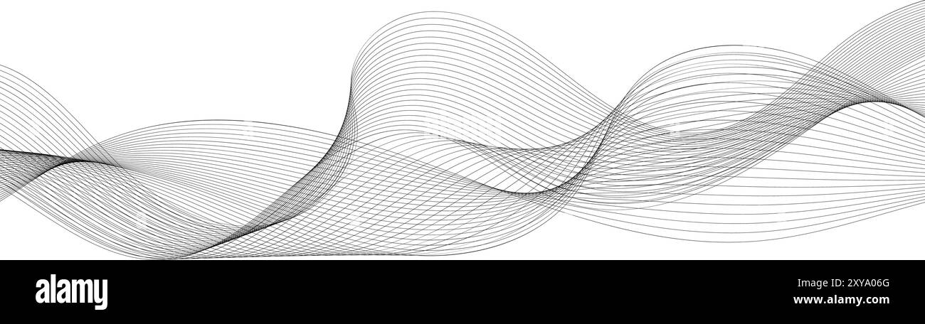 abstract black and white wave background. Vector illustration Stock ...