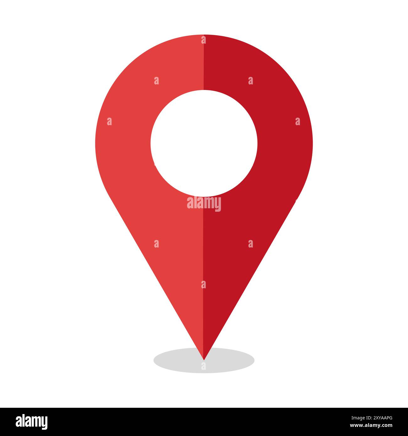 Location pin icon. Red map marker. GPS navigation symbol. Simple ...