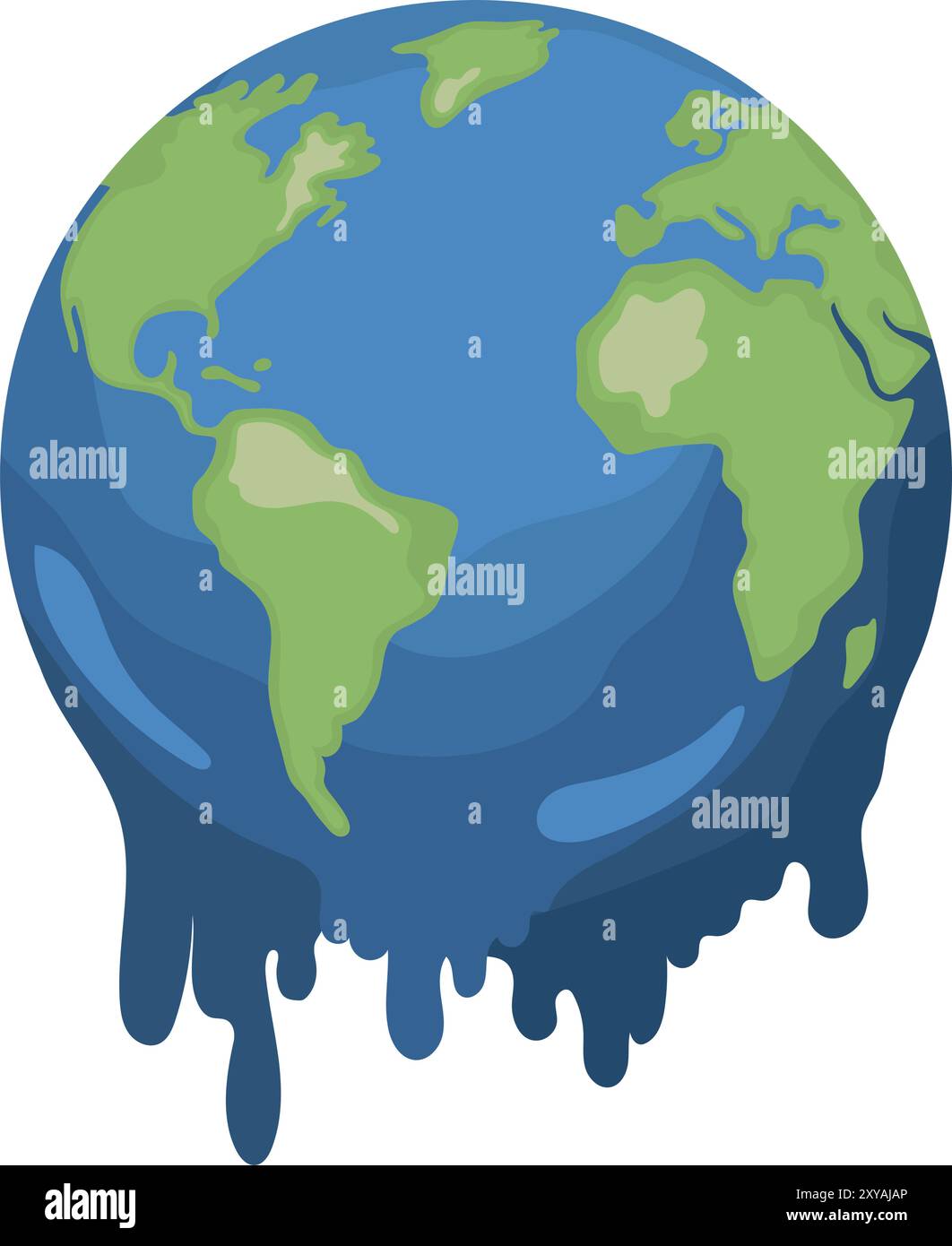 global warming melting earth Stock Vector Image & Art - Alamy