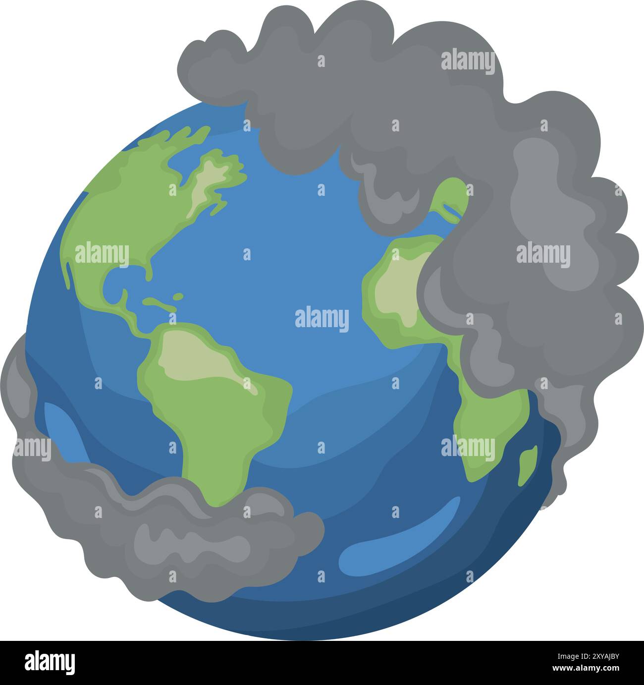 planet suffering from global warming Stock Vector