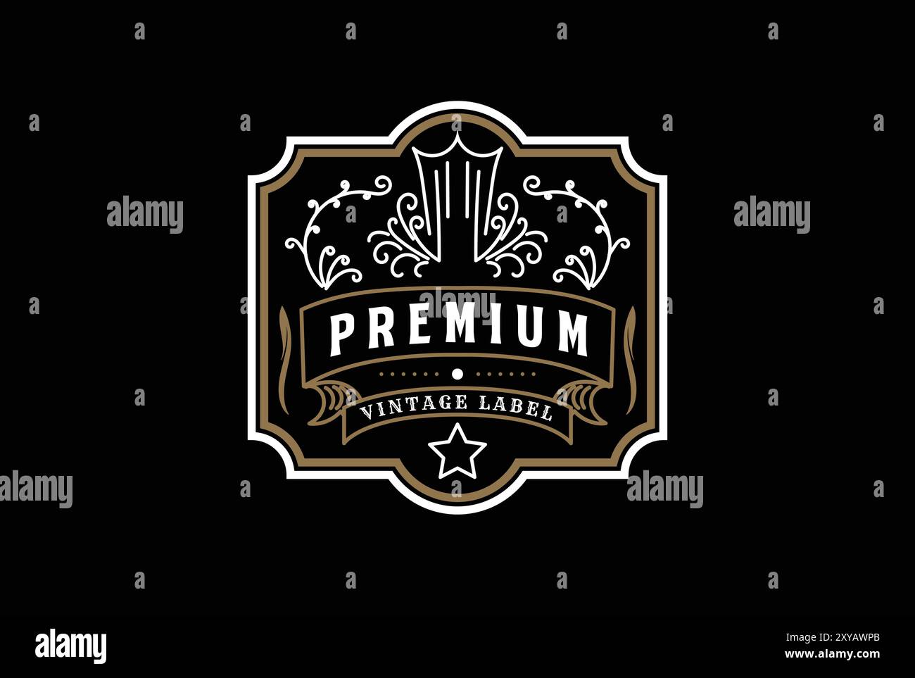Vintage Retro Premium Quality Badge Emblem Label Stamp Logo Design ...