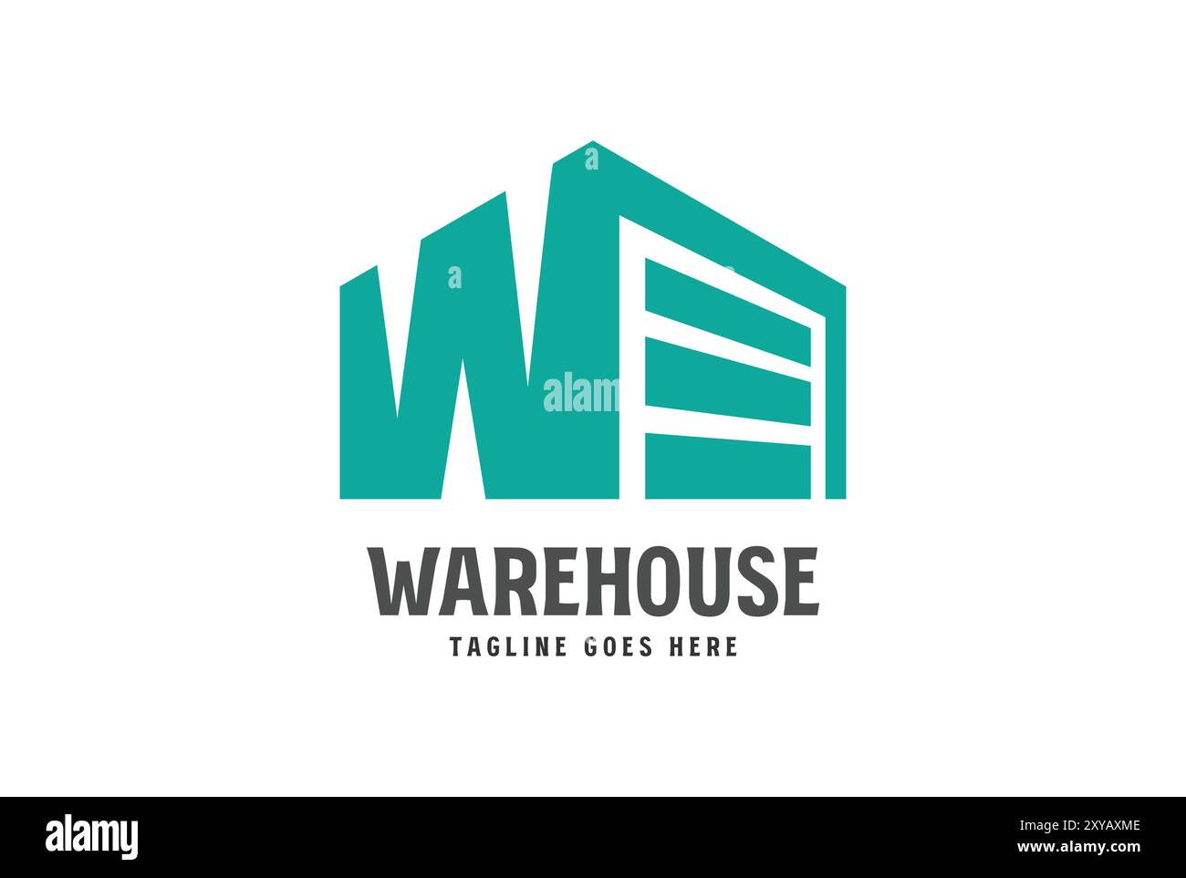 Simple Minimalist Initial Letter W for Warehouse Logo Design Vector Stock Vector