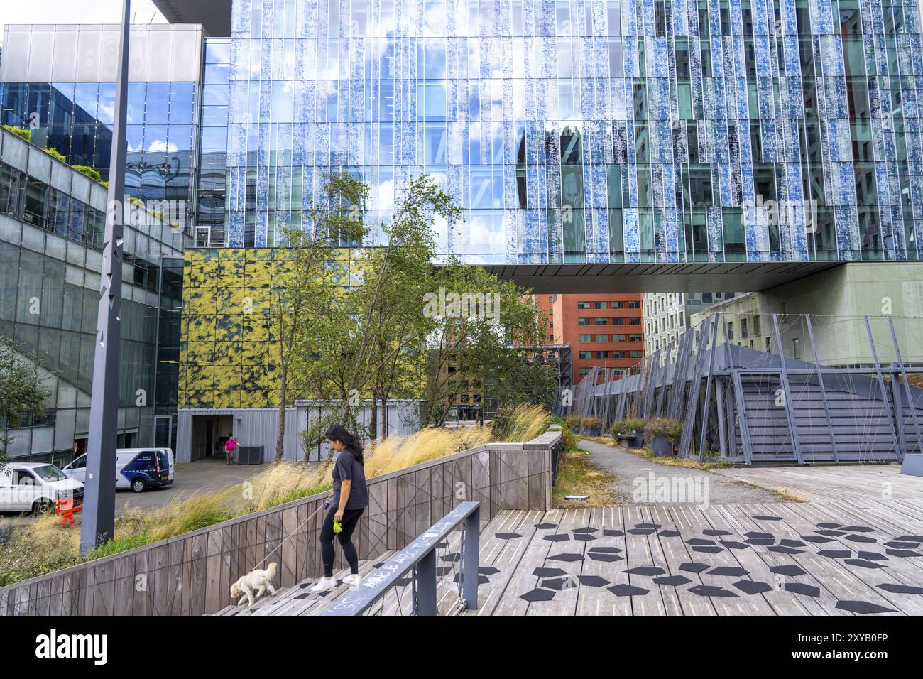 Illustration of Luxury Apartment Buildings With Ocean Views And Green Walls And Green Spaces