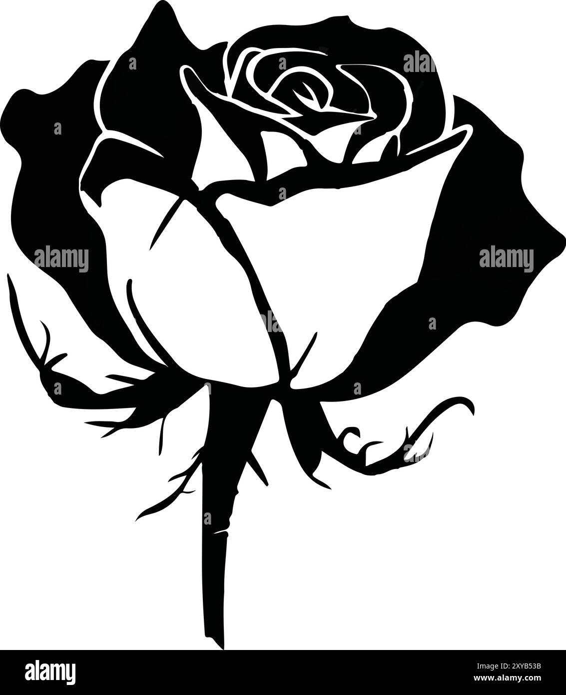 Rose Roop Design Pink rose design Black and White Stock Photos & Images - Alamy