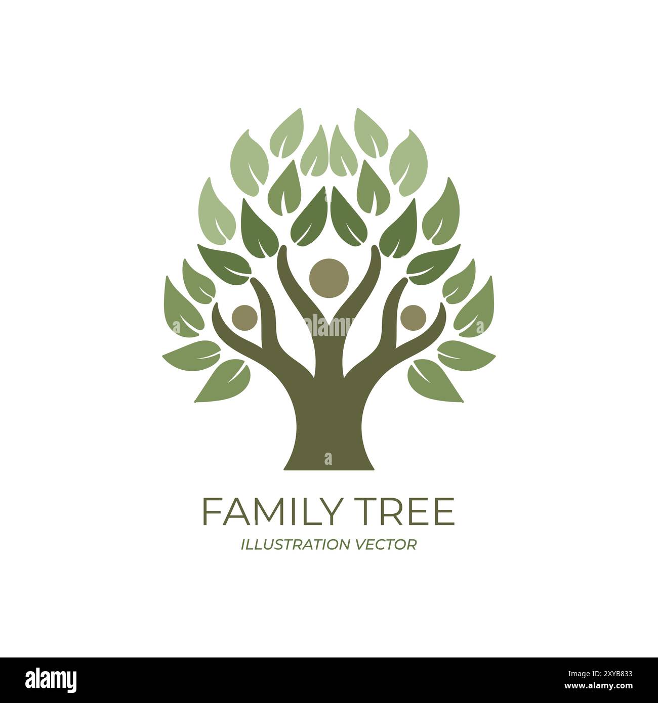 Human Family Tree of Life Icon Symbol Illustration Vector Stock Vector ...