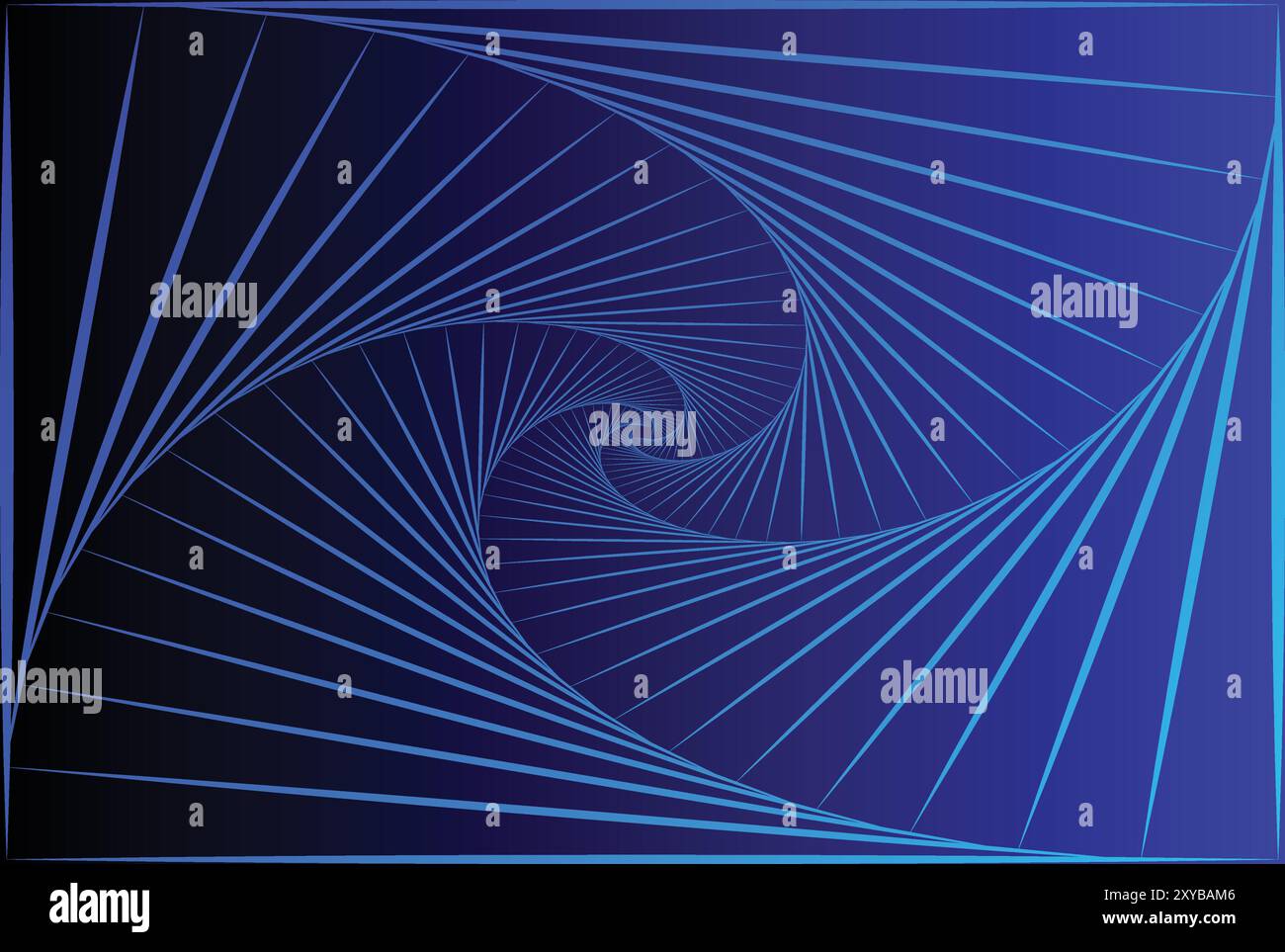 Landscape Dark Blue Spiral Object Illusion Background Vector Stock Vector