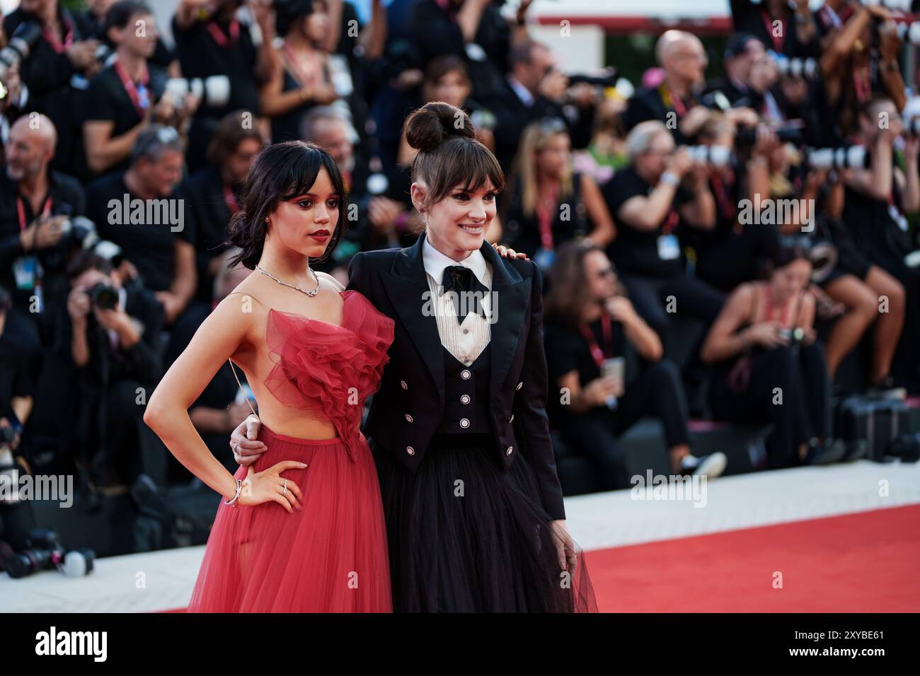 VENICE, ITALY - AUGUST 28 2024 - Opening red carpet - Winona Ryder and ...