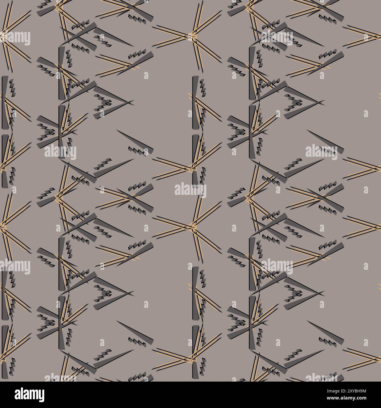 Trendy seamless pattern with abstract organic cut out shapes. Vector ...
