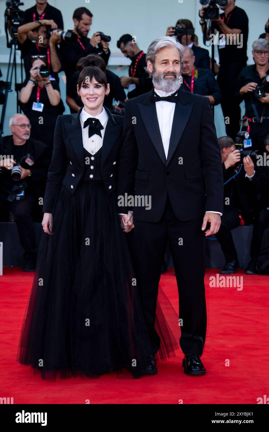 Italy. 28th Aug, 2024. Winona Ryder, Scott Mackinlay Hahn 81st Venice