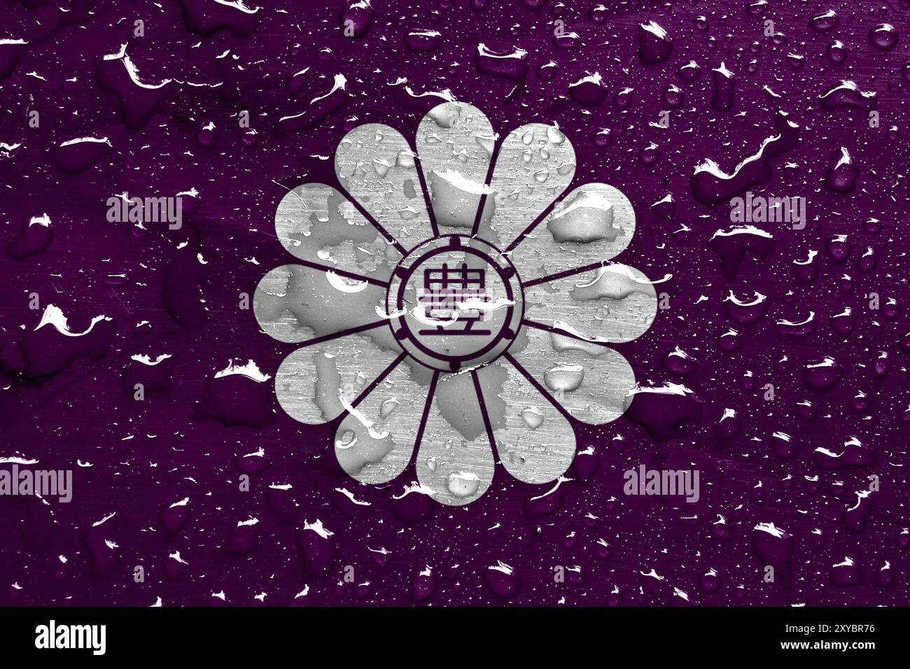 Flag of Toshima with rain drops Stock Photo