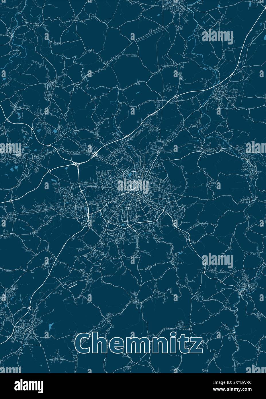 Chemnitz Germany Artistic Blueprint Map Poster Stock Vector Image Chemnitz Germany Artistic Blueprint Map Poster Stock Vector Image