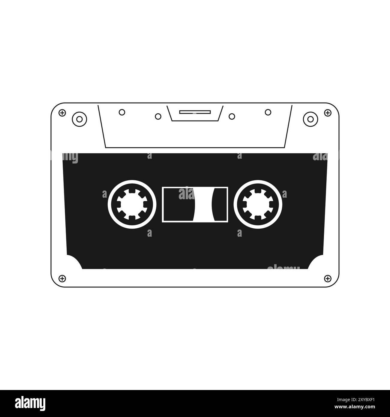 Vintage Audio Cassette Tape Recorder for Music Sound Icon Illustration ...