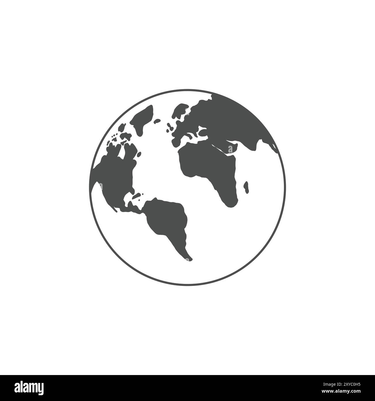 World Globe Earth Planet Icon Illustration Logo Design Vector Stock ...