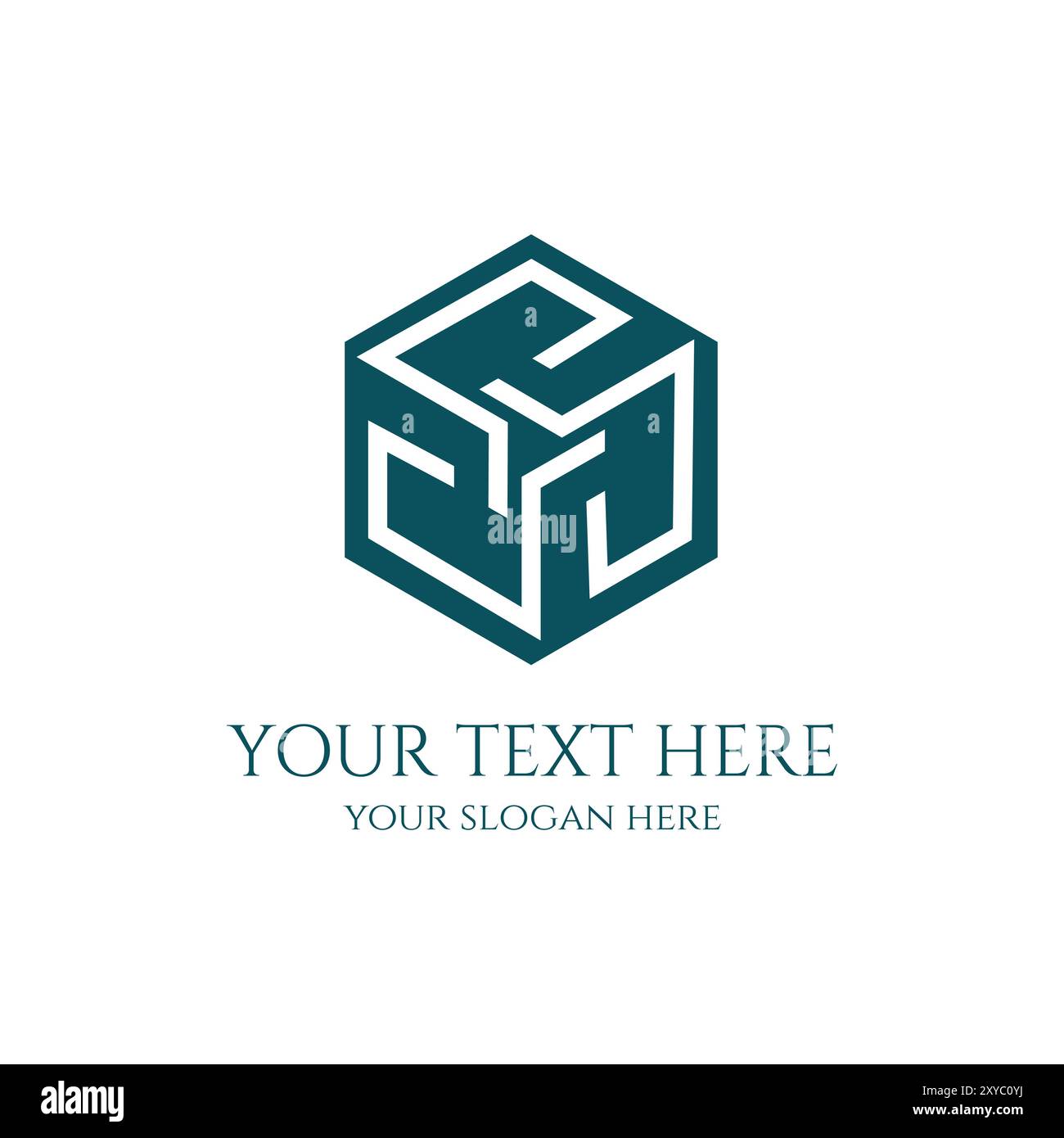 Futuristic Hexagon Geometric Cube Box Square Icon Symbol Illustration Vector Stock Vector