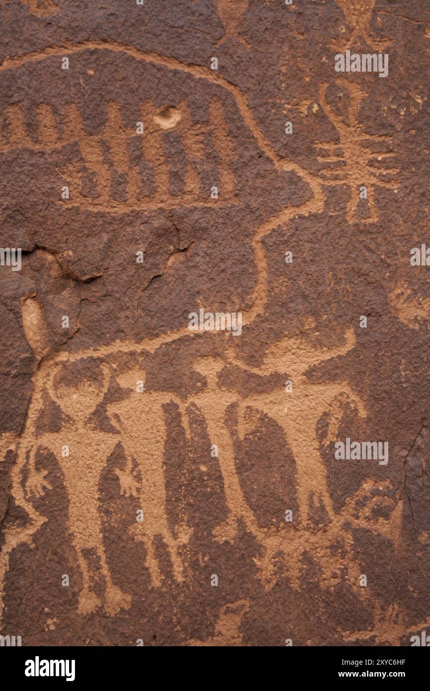 Native American signs in Canyonlands National Park Utah Stock Photo