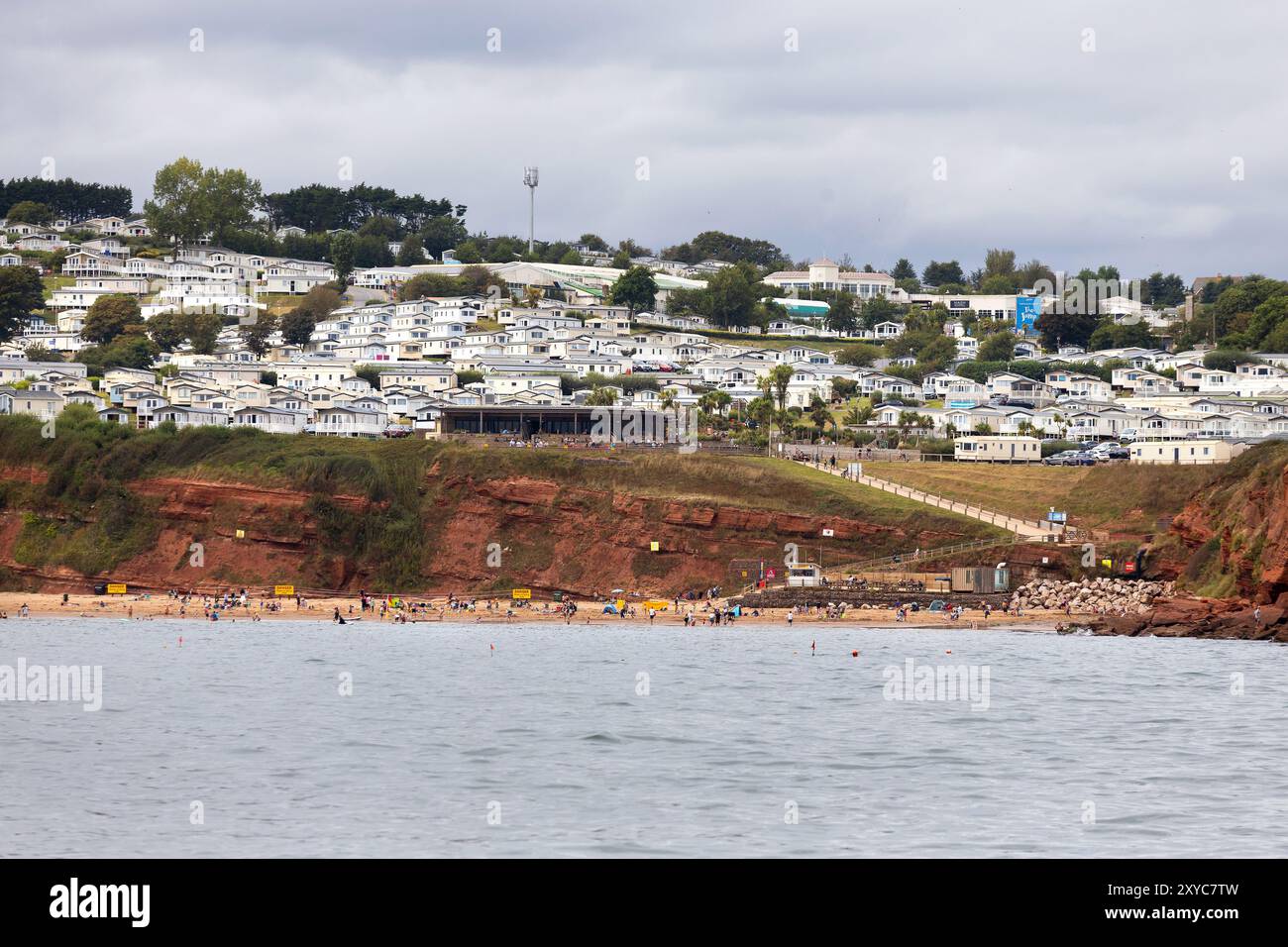 General view of Sanday Bay, which houses over 2000 caravans as part of ...
