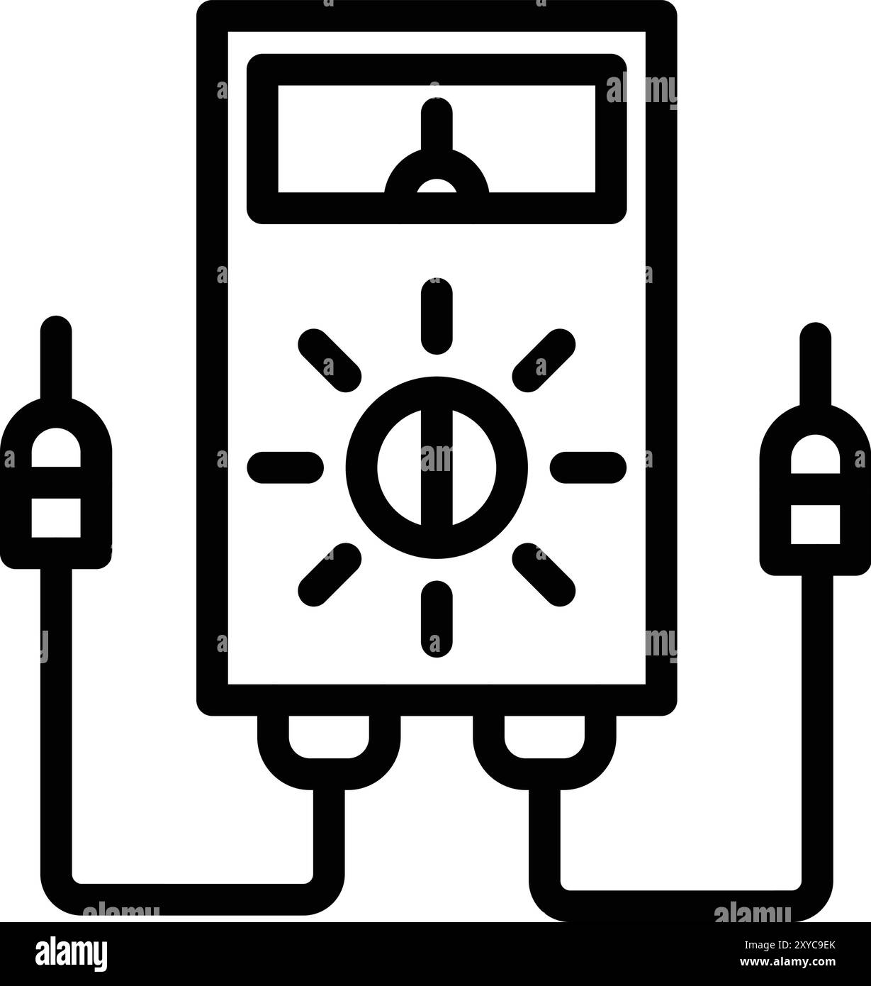 Voltmeter Vector Icon Design Illustration Stock Vector