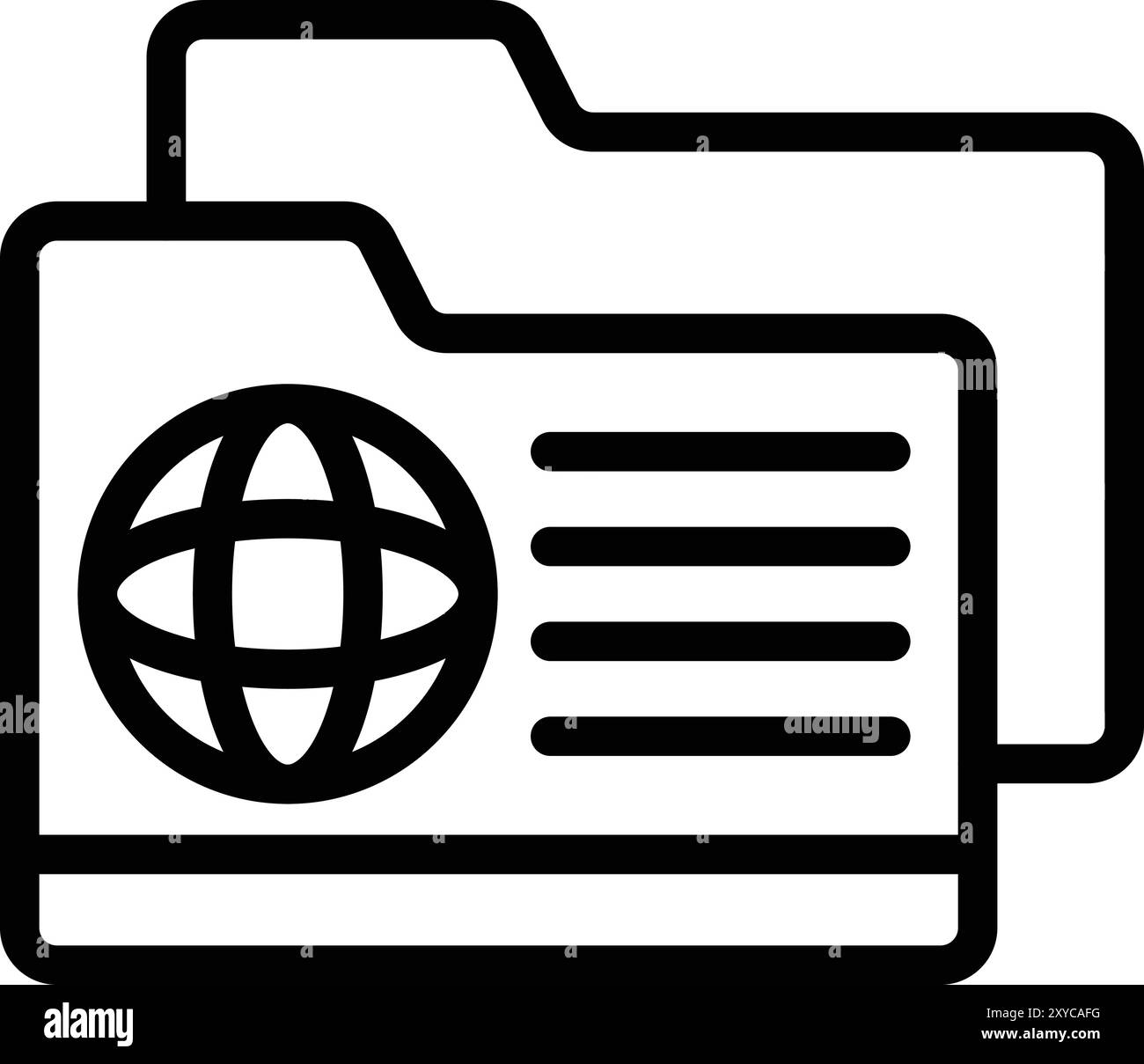 File folder icon image Black and White Stock Photos & Images - Alamy