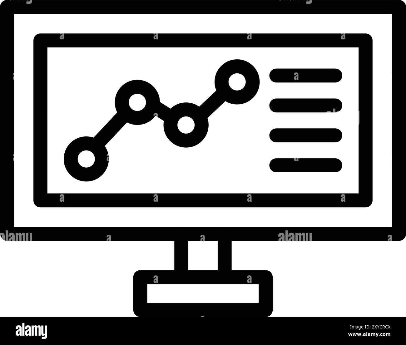 Data analysis vector illustration Black and White Stock Photos & Images ...