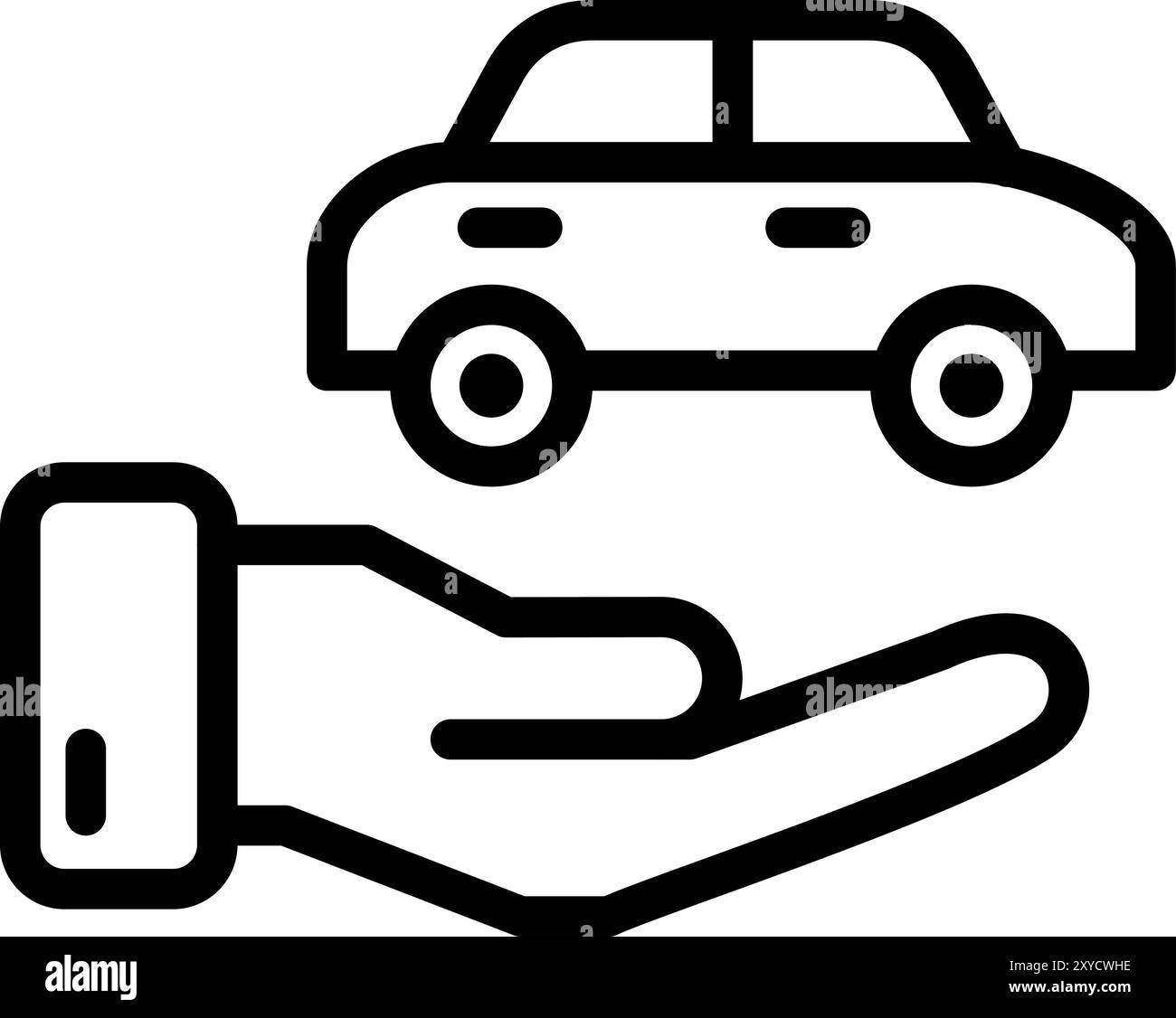 Car insurance Vector Icon Design Illustration Stock Vector