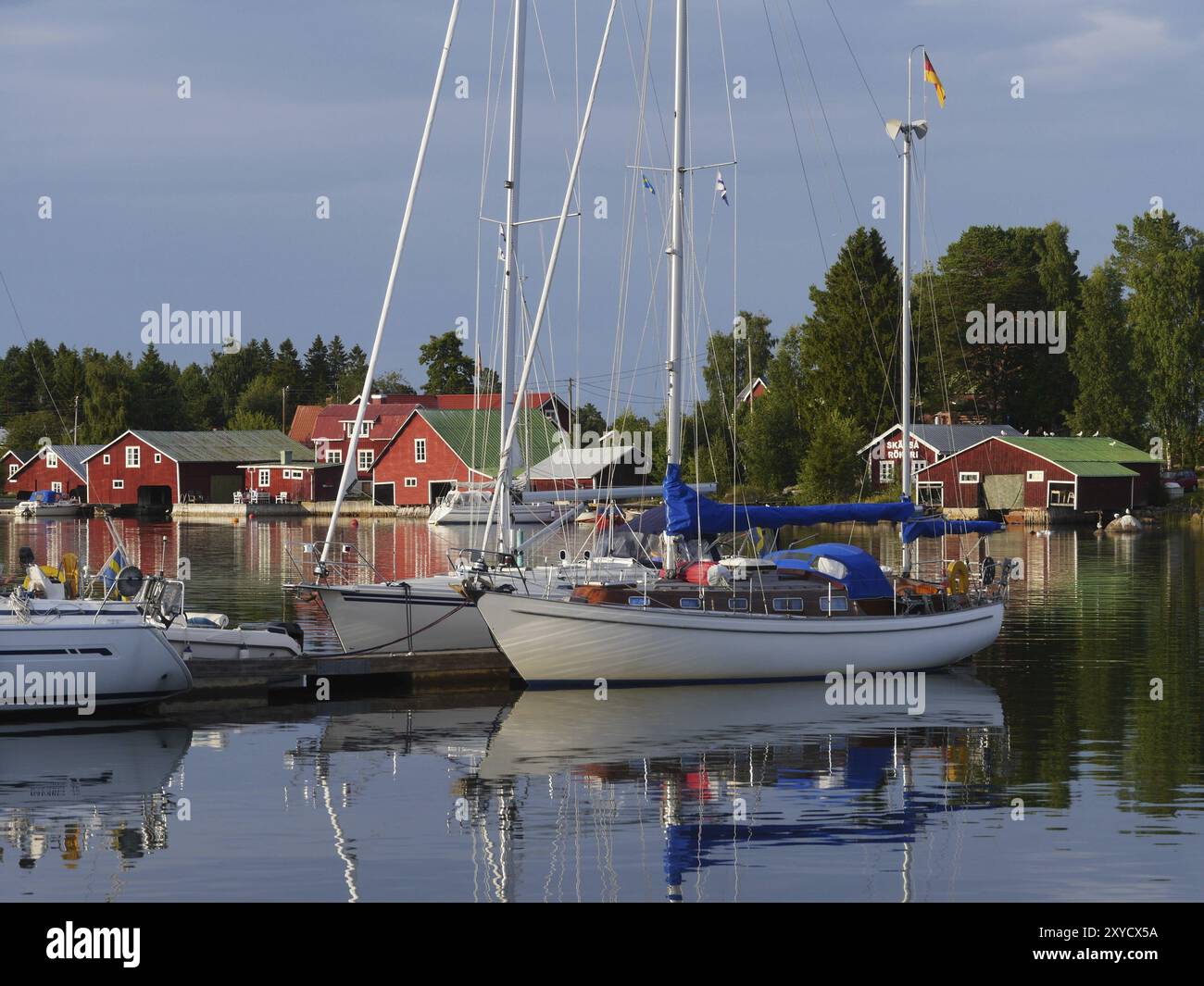 Sailing village in the guest harbour of the fishing village of Essa ...