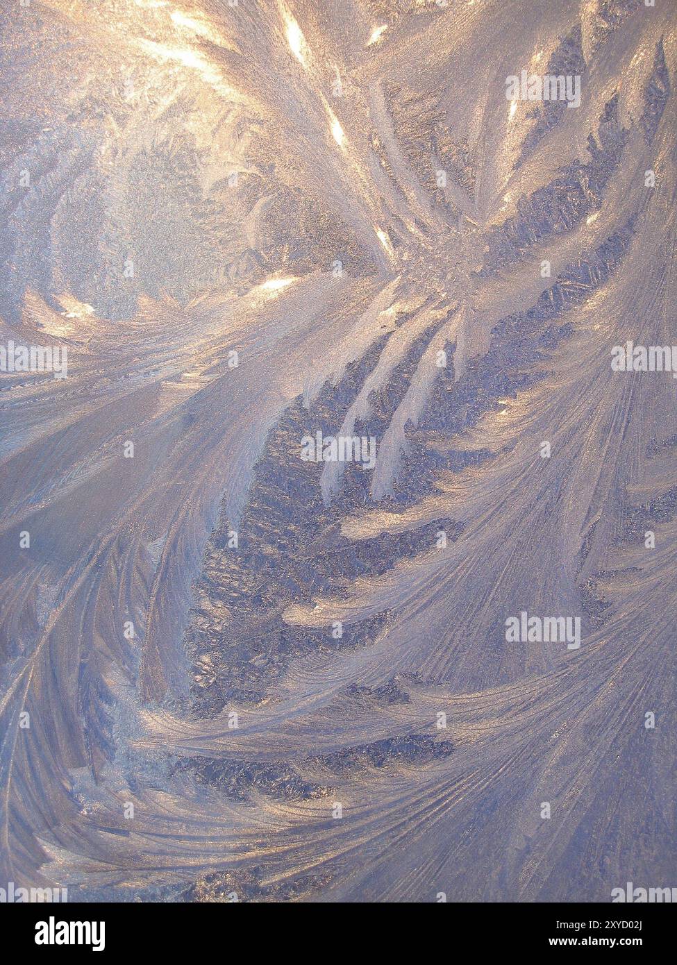 Frosty natural pattern and sunlight on winter window Stock Photo - Alamy