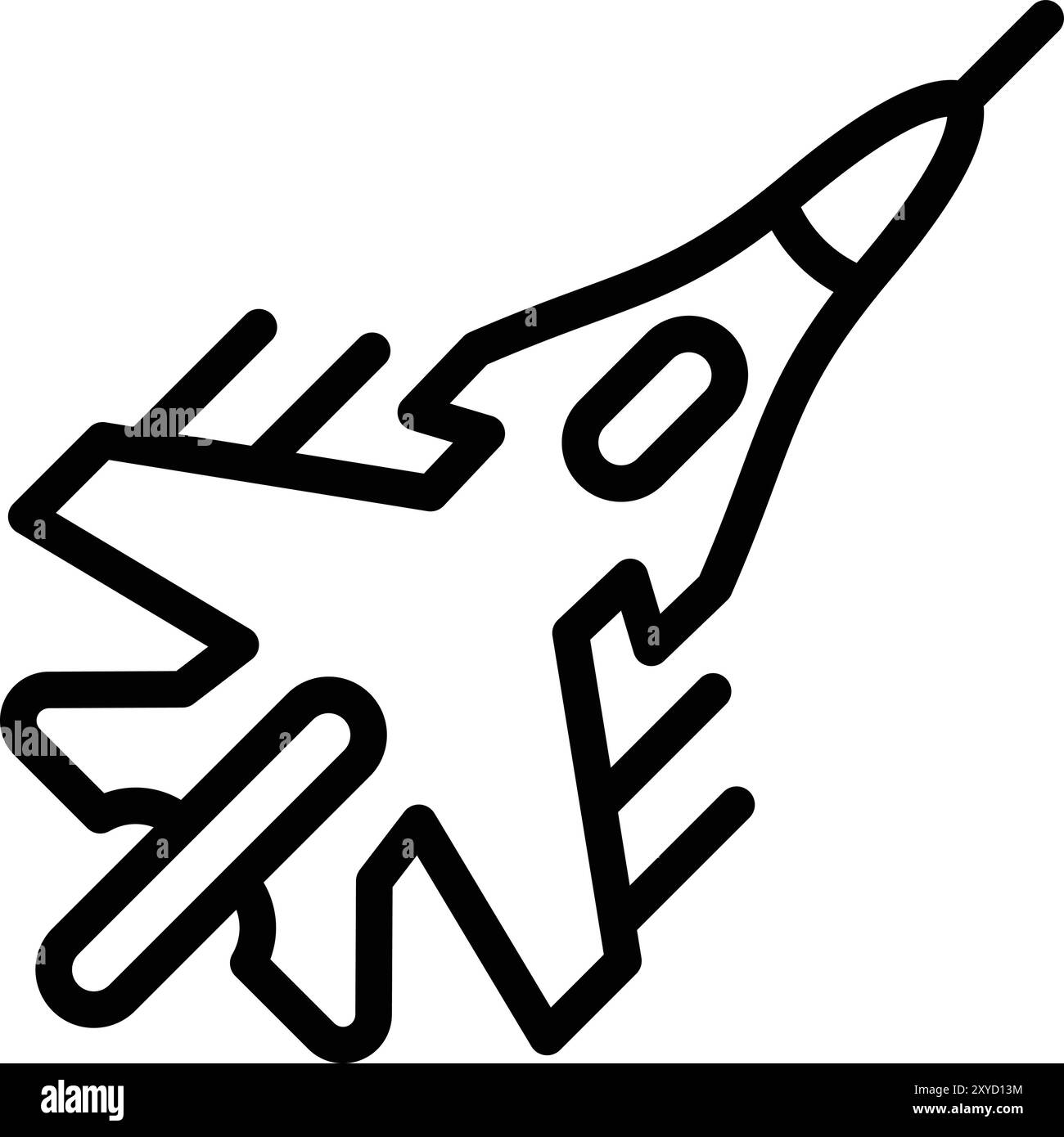 Jet Vector Icon Design Illustration Stock Vector