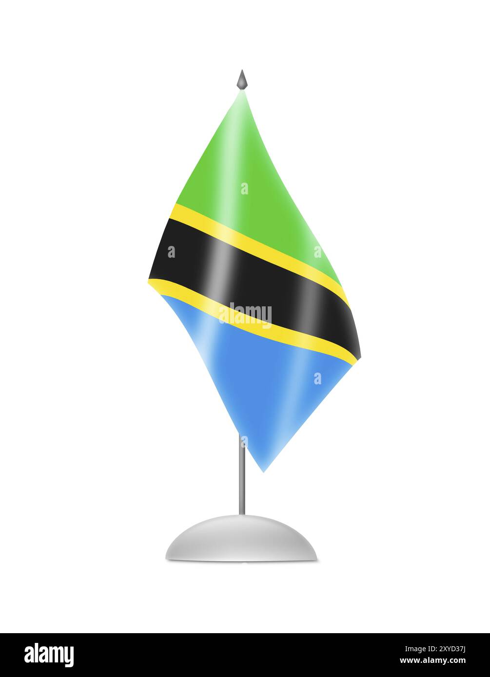 Isolated on white tanzania flag hi-res stock photography and images - Alamy