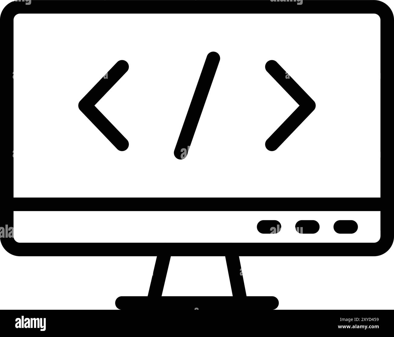 Coding Vector Icon Design Illustration Stock Vector