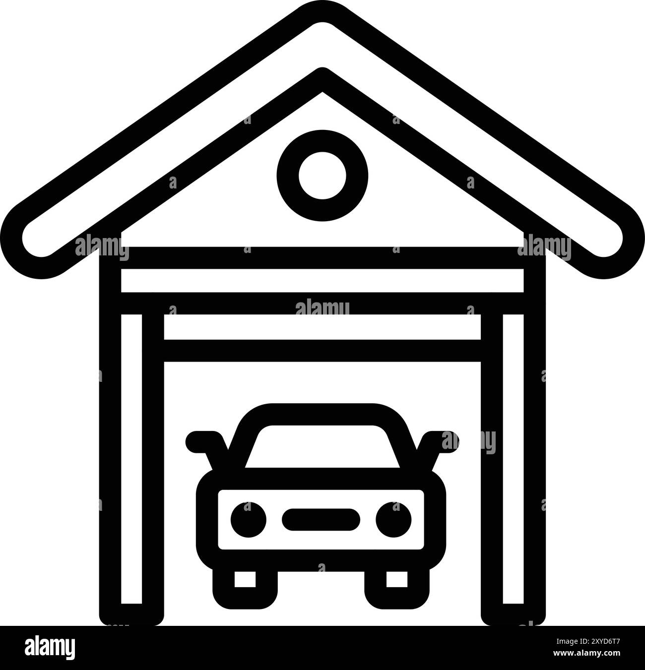 Garage Vector Icon Design Illustration Stock Vector