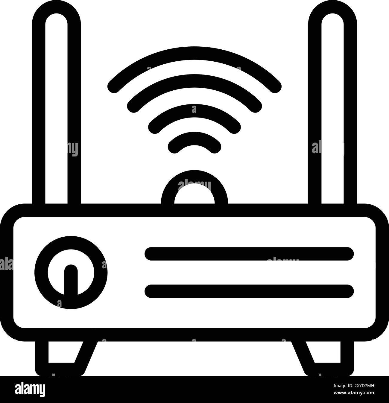Router vector icon modern Black and White Stock Photos & Images - Alamy