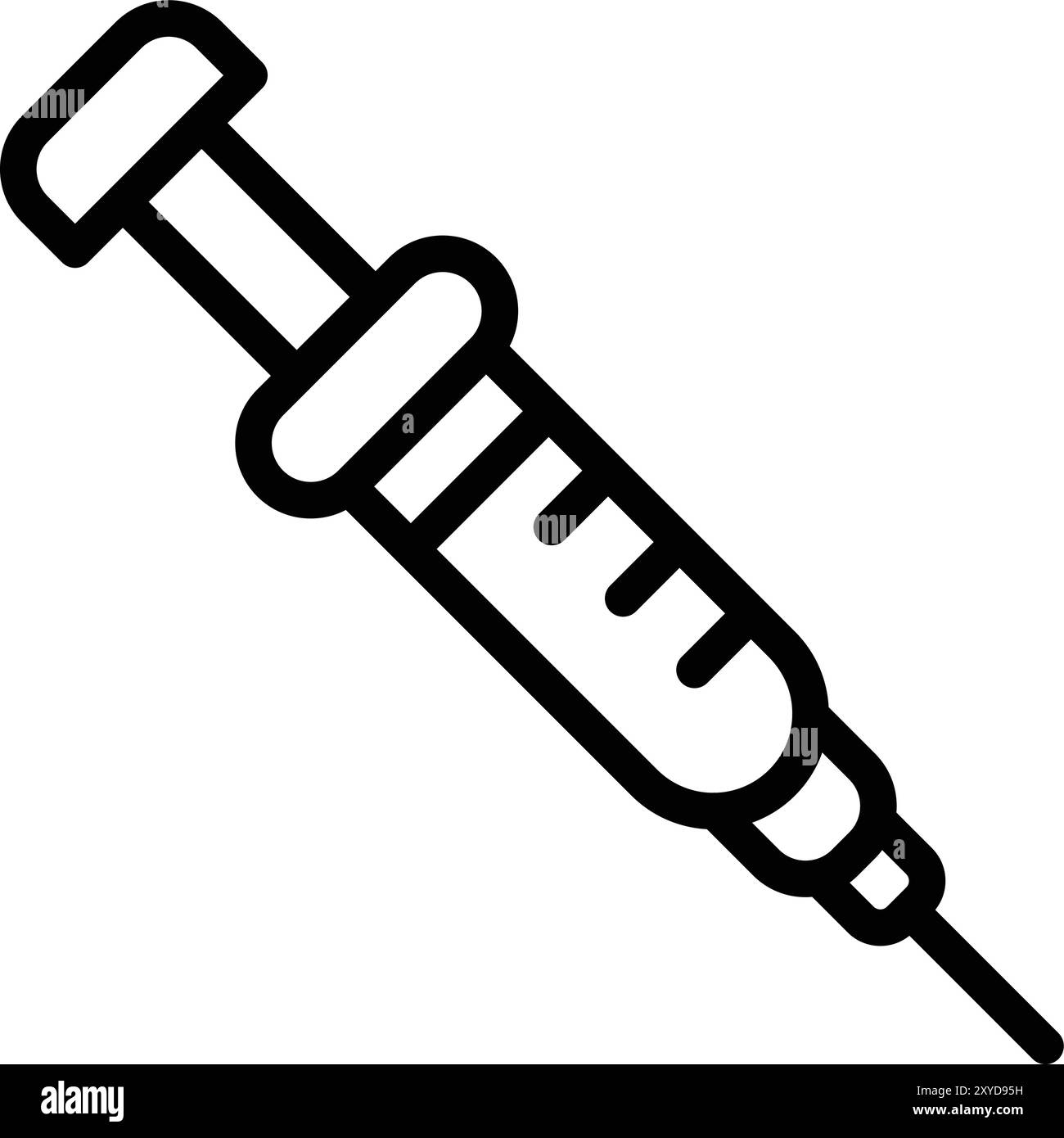 Syringe needle vector line Black and White Stock Photos & Images - Alamy