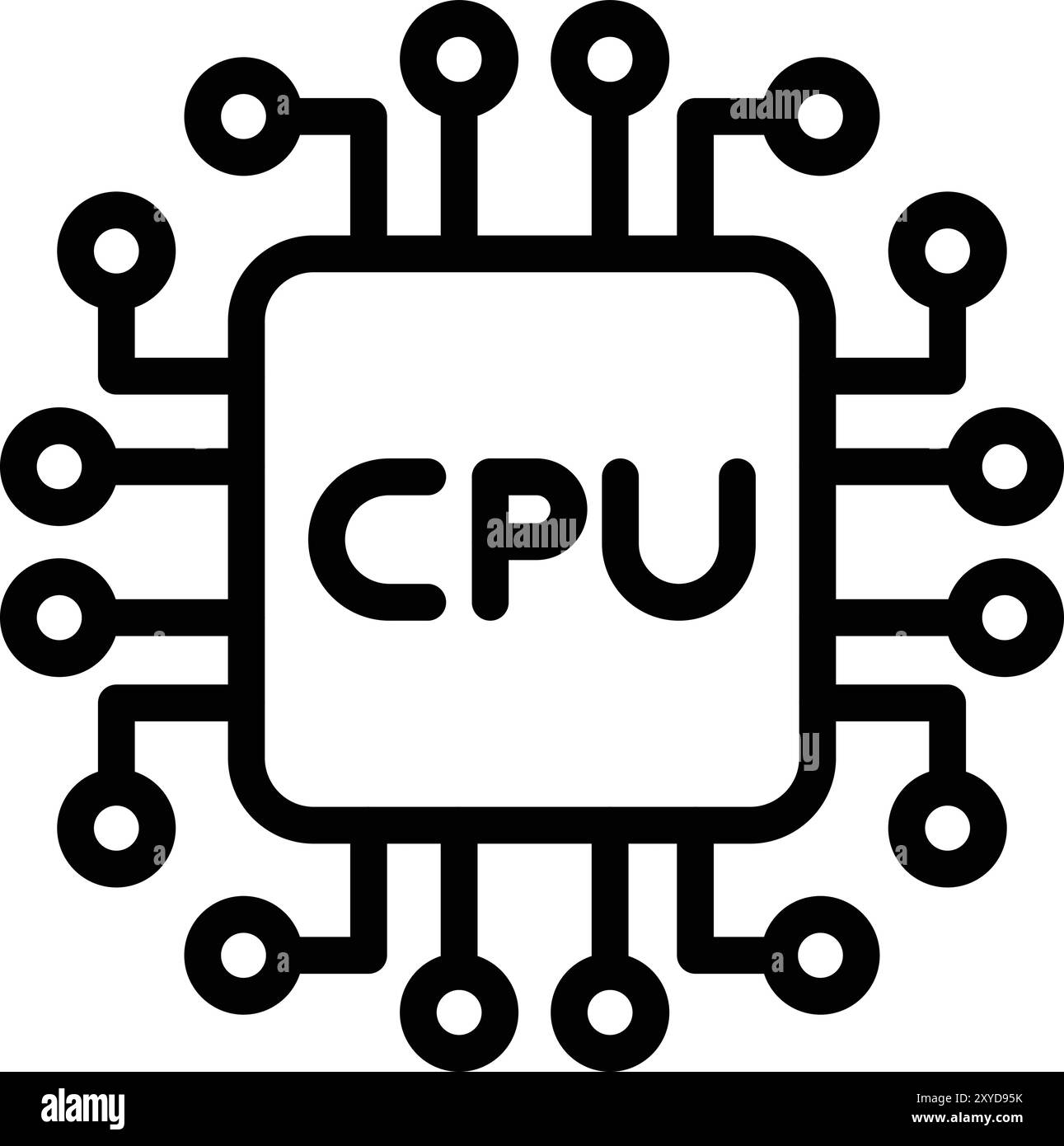 Processors Vector Icon Design Illustration Stock Vector