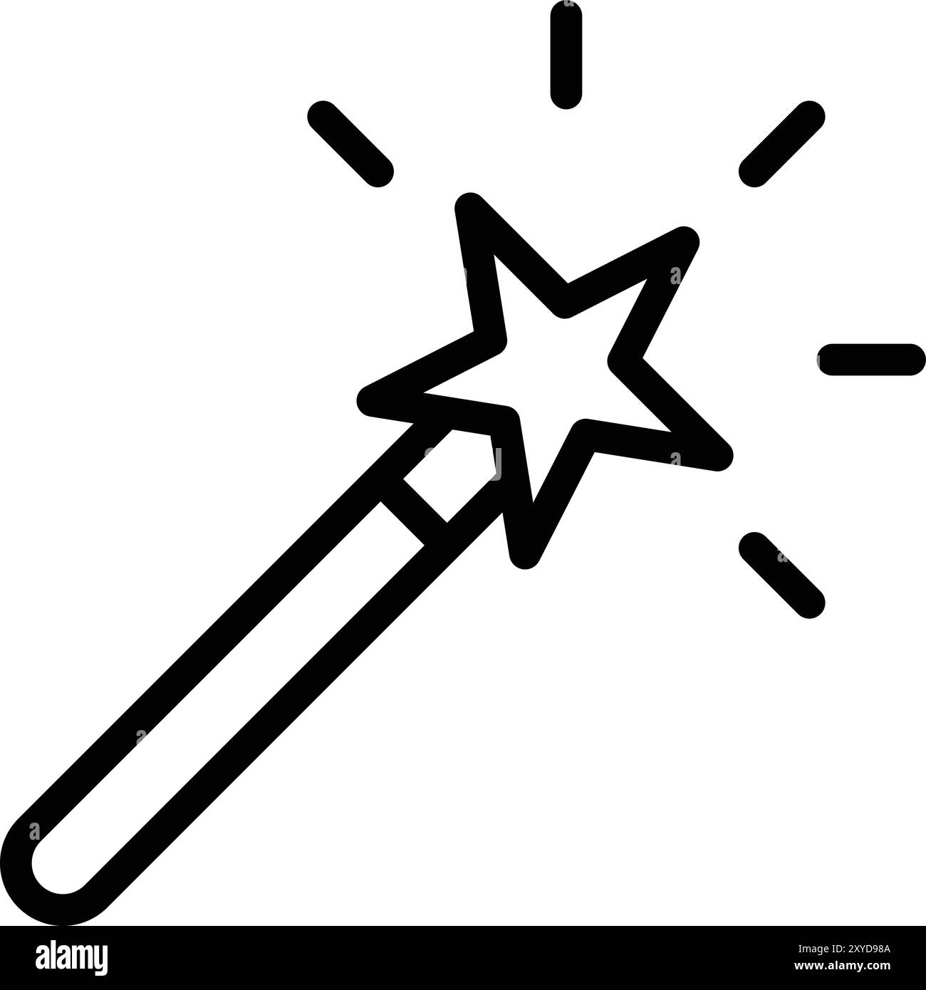 Magic outline vector icon Black and White Stock Photos & Images - Alamy