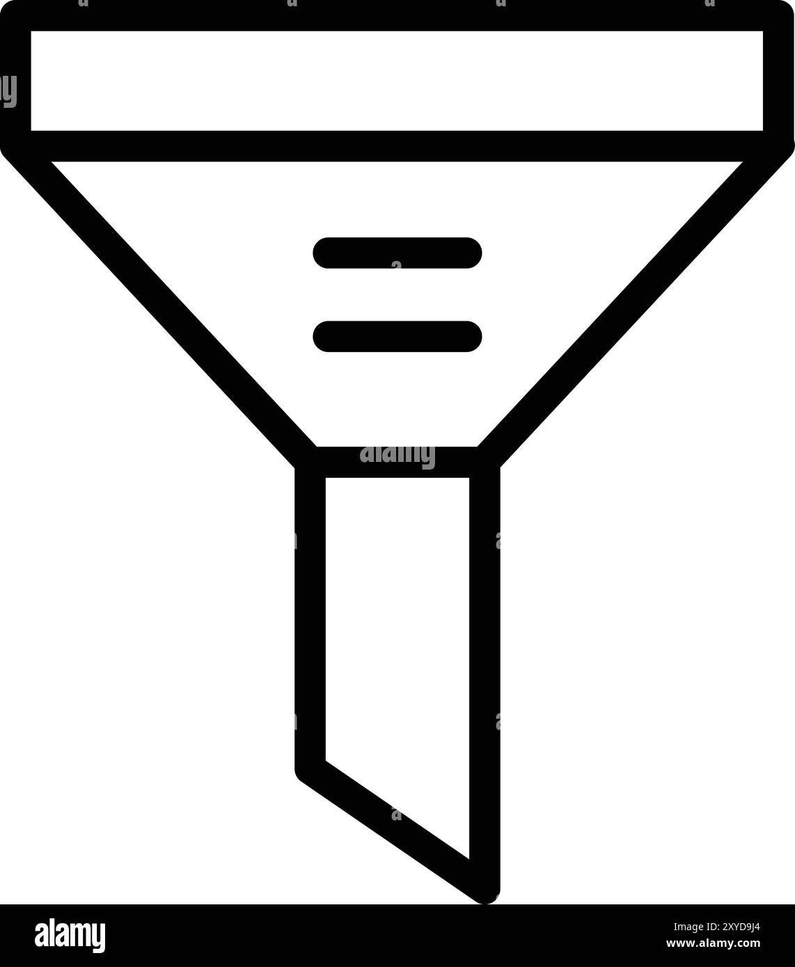 Funnel vector vectors Black and White Stock Photos & Images - Alamy