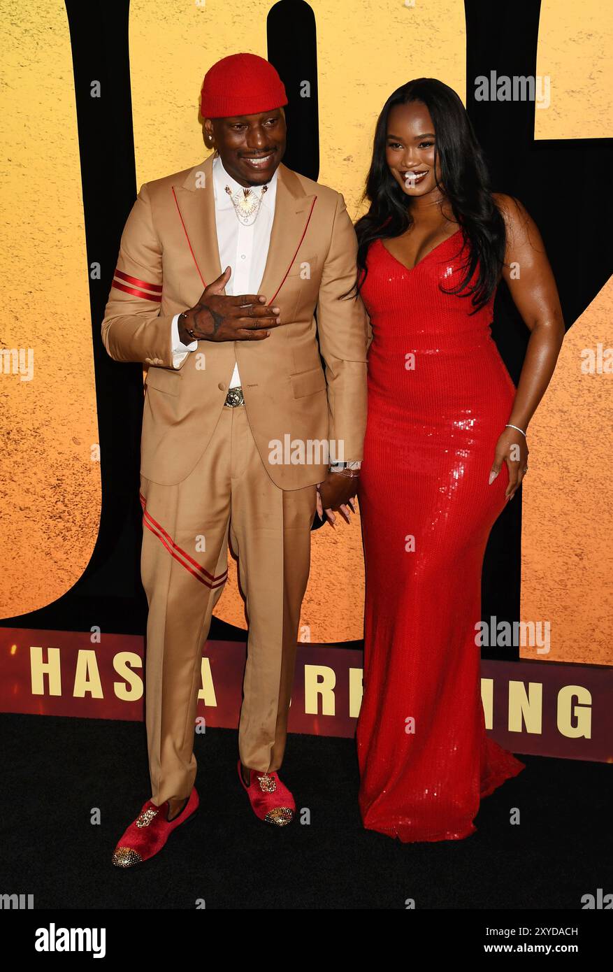 LOS ANGELES, CALIFORNIA - AUGUST 27: (L-R) Tyrese Gibson and Zelie ...