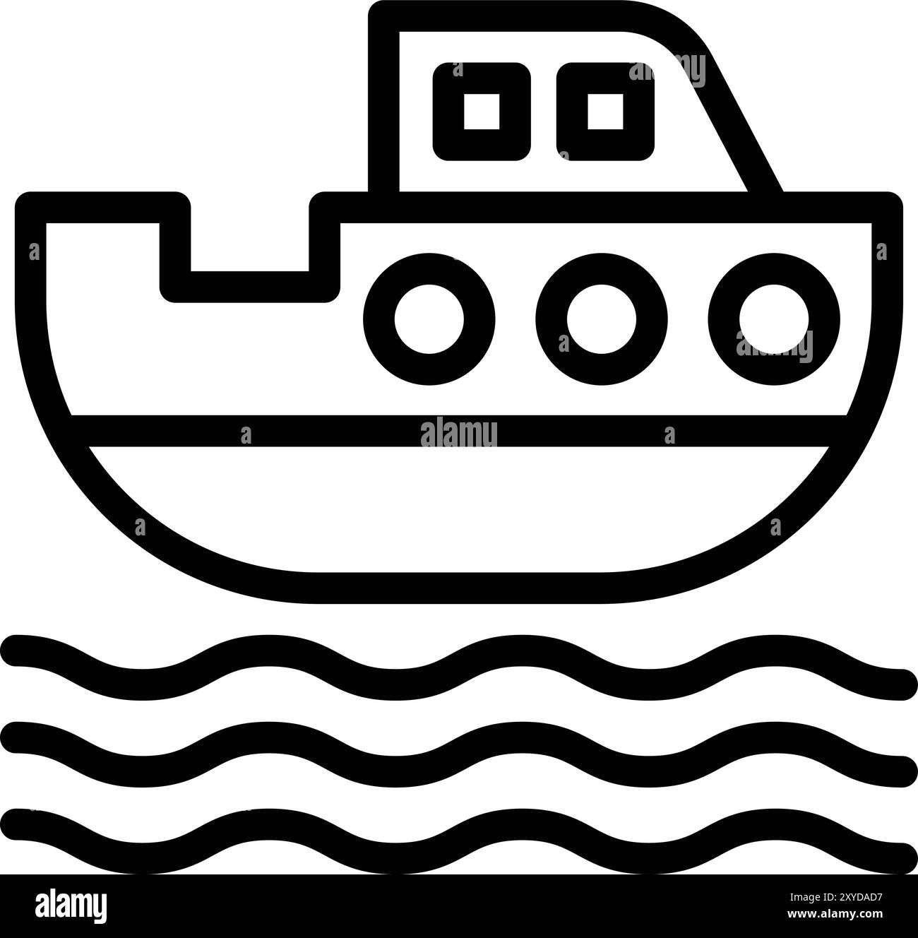 Boat Vector Icon Design Illustration Stock Vector