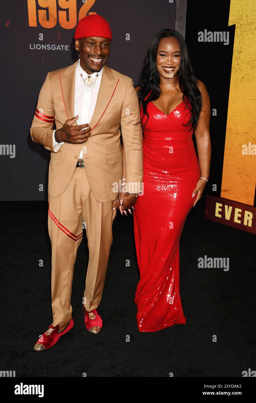 LOS ANGELES, CALIFORNIA - AUGUST 27: (L-R) Tyrese Gibson and Zelie ...