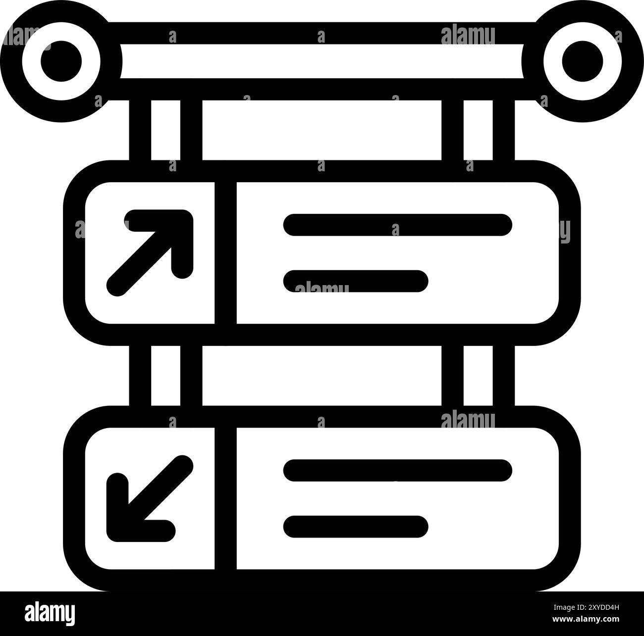 Directional sign Vector Icon Design Illustration Stock Vector