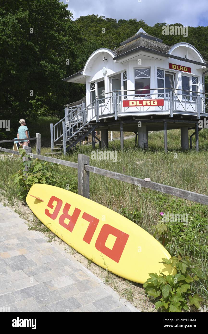 DEU, Germany, Sellin (Ruegen) : The Workers' Welfare Organisation (AWO) has designed a senior citizens' trip to Ruegen as a special experience for its Stock Photo