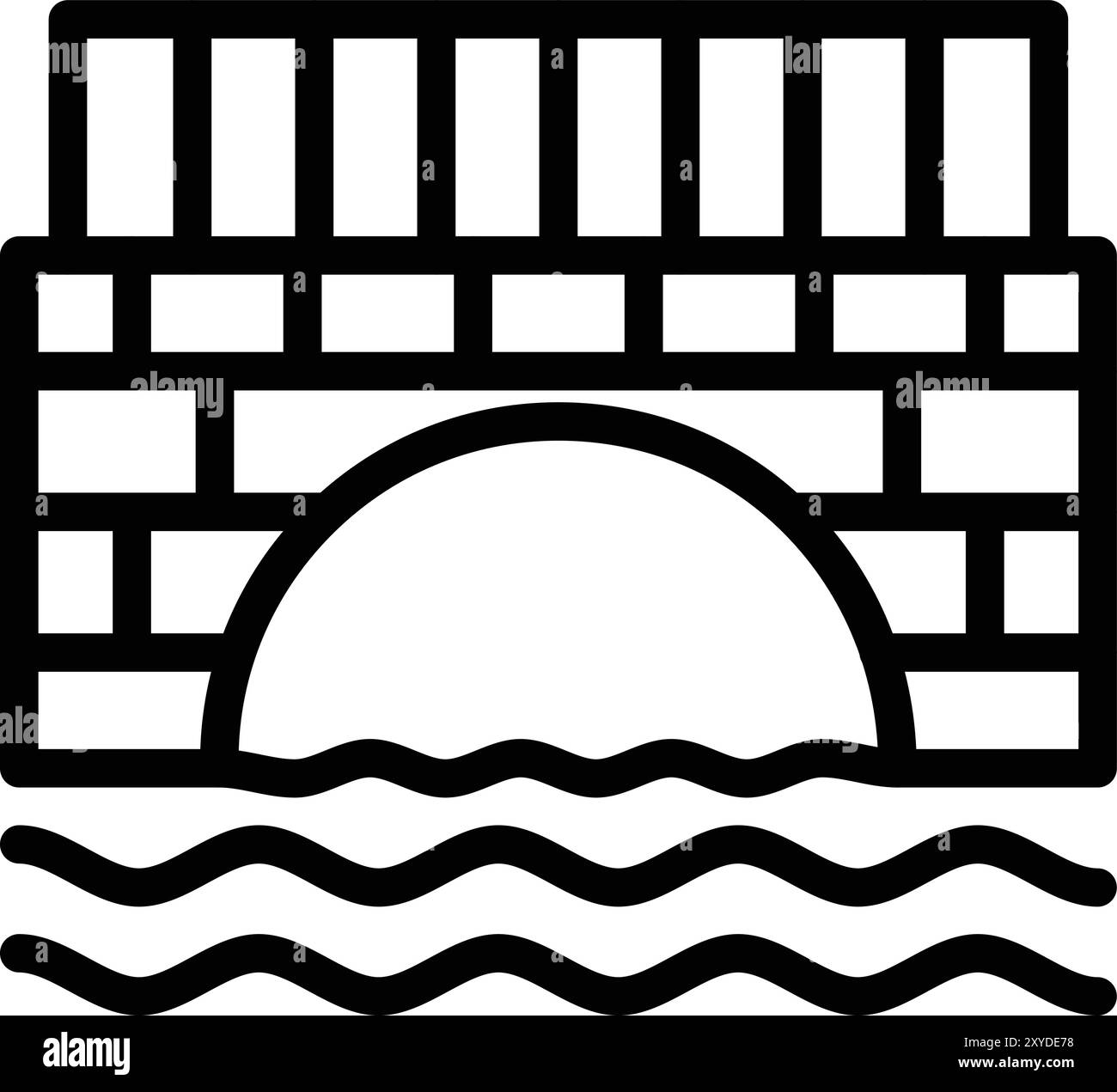 Bridge Vector Icon Design Illustration Stock Vector