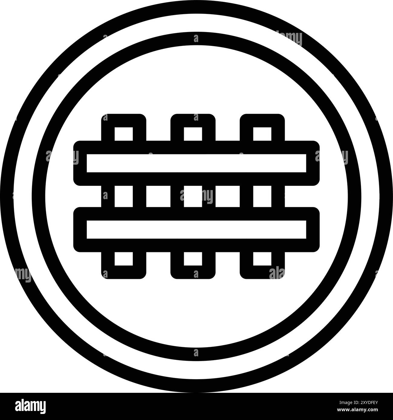 Crossing Vector Icon Design Illustration Stock Vector