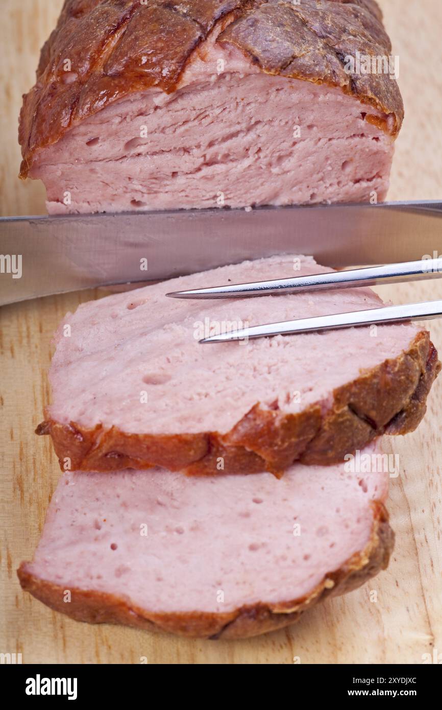 Baked Bavarian Leberkaese Stock Photo - Alamy