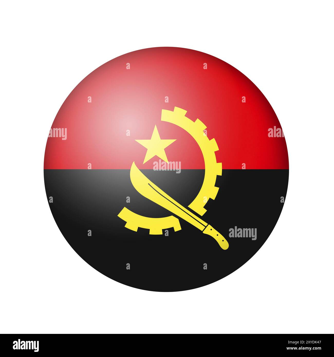 Isolated on white angolan flag hi-res stock photography and images - Alamy