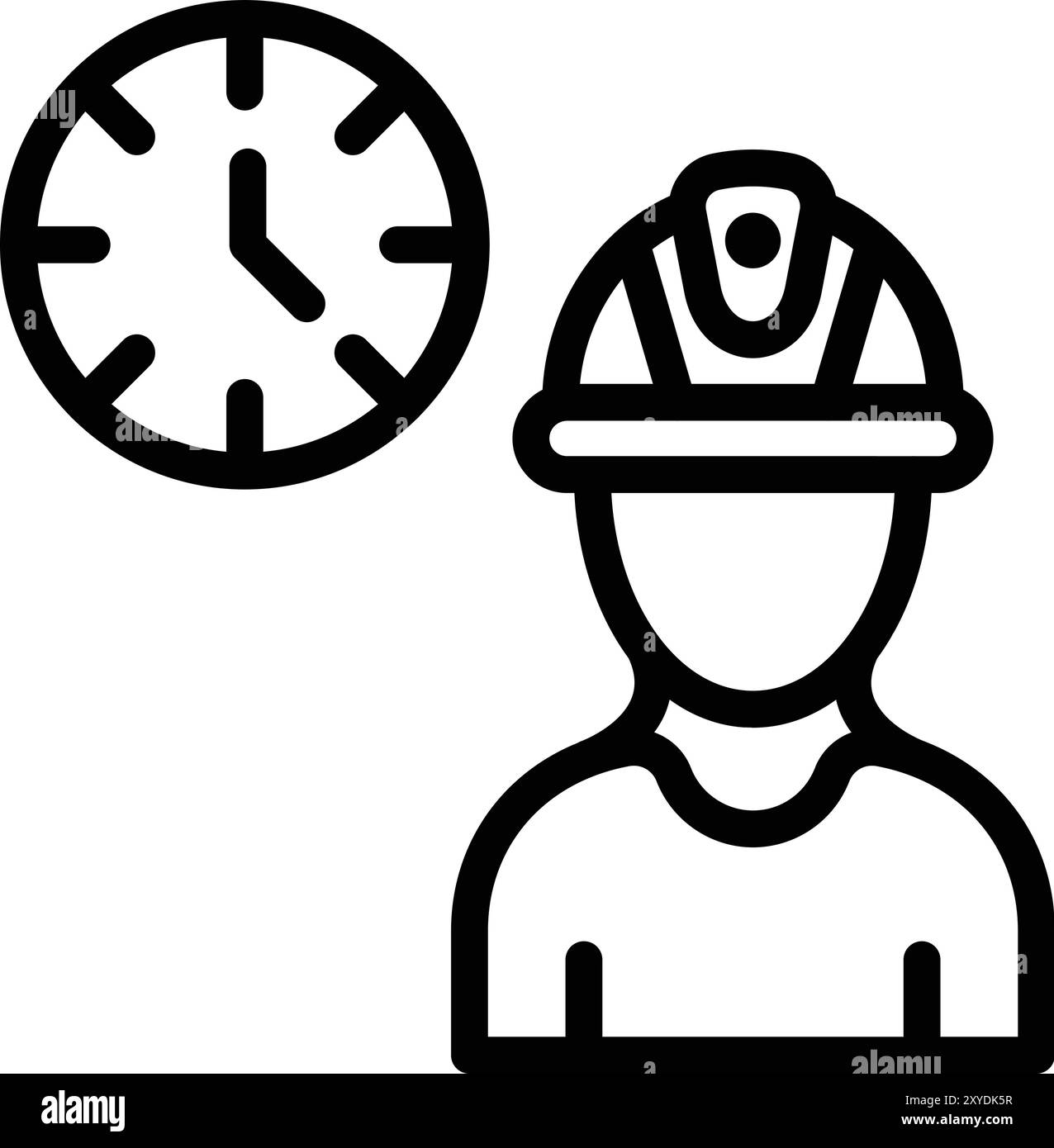 Working hours Vector Icon Design Illustration Stock Vector